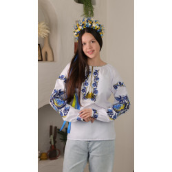 ЖБ 2000 Вишиванка для дівчинки "Волошкове Диво" ЖБ 2000 Вишиванка для дівчинки "Волошкове Диво"